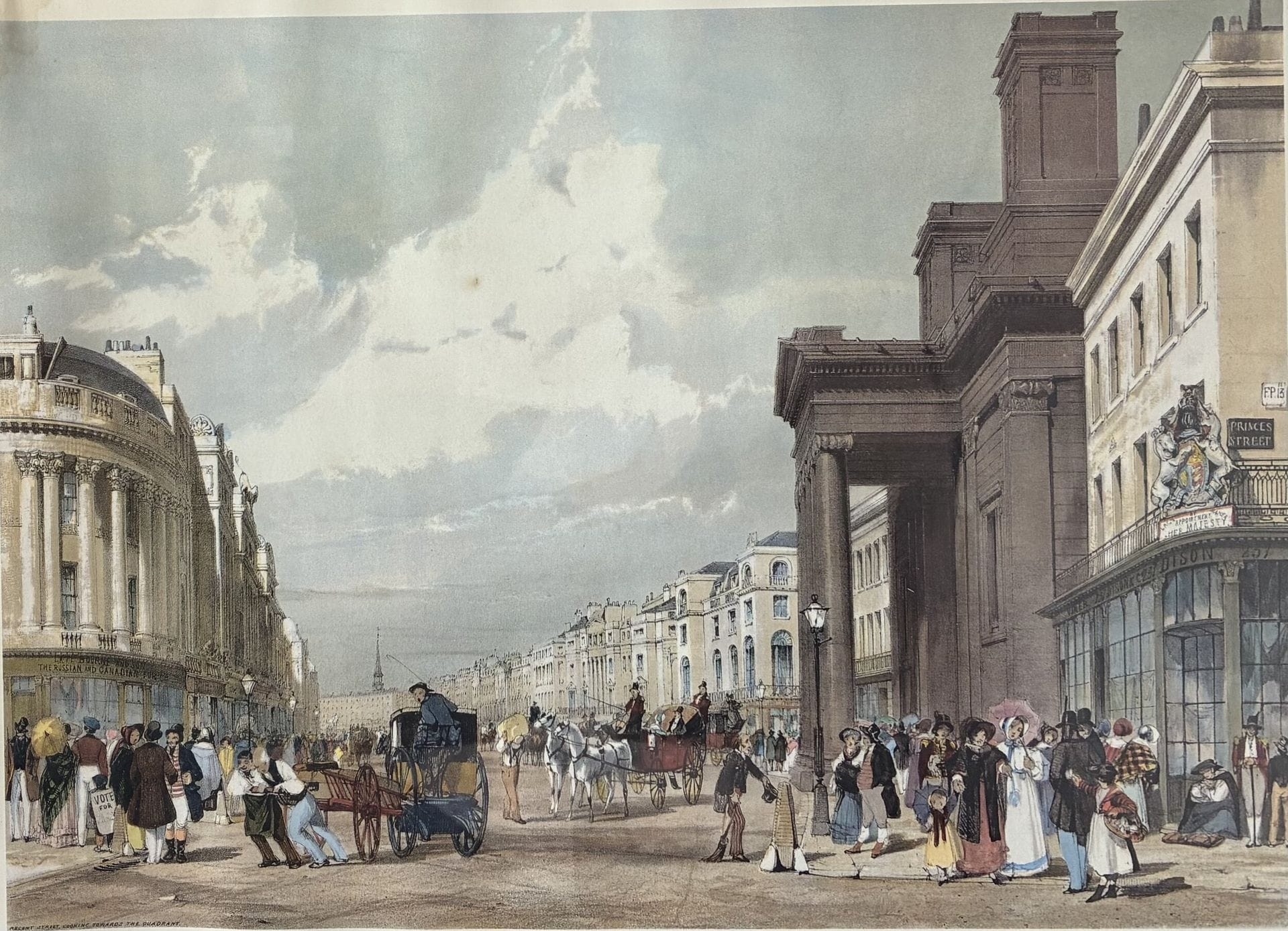 Thomas Shotter Boys | Regent Street, towards the Quadrant, 1842 (1842 ...