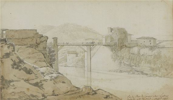 French School, 19th Century | View of the Gorizia bridge over the ...