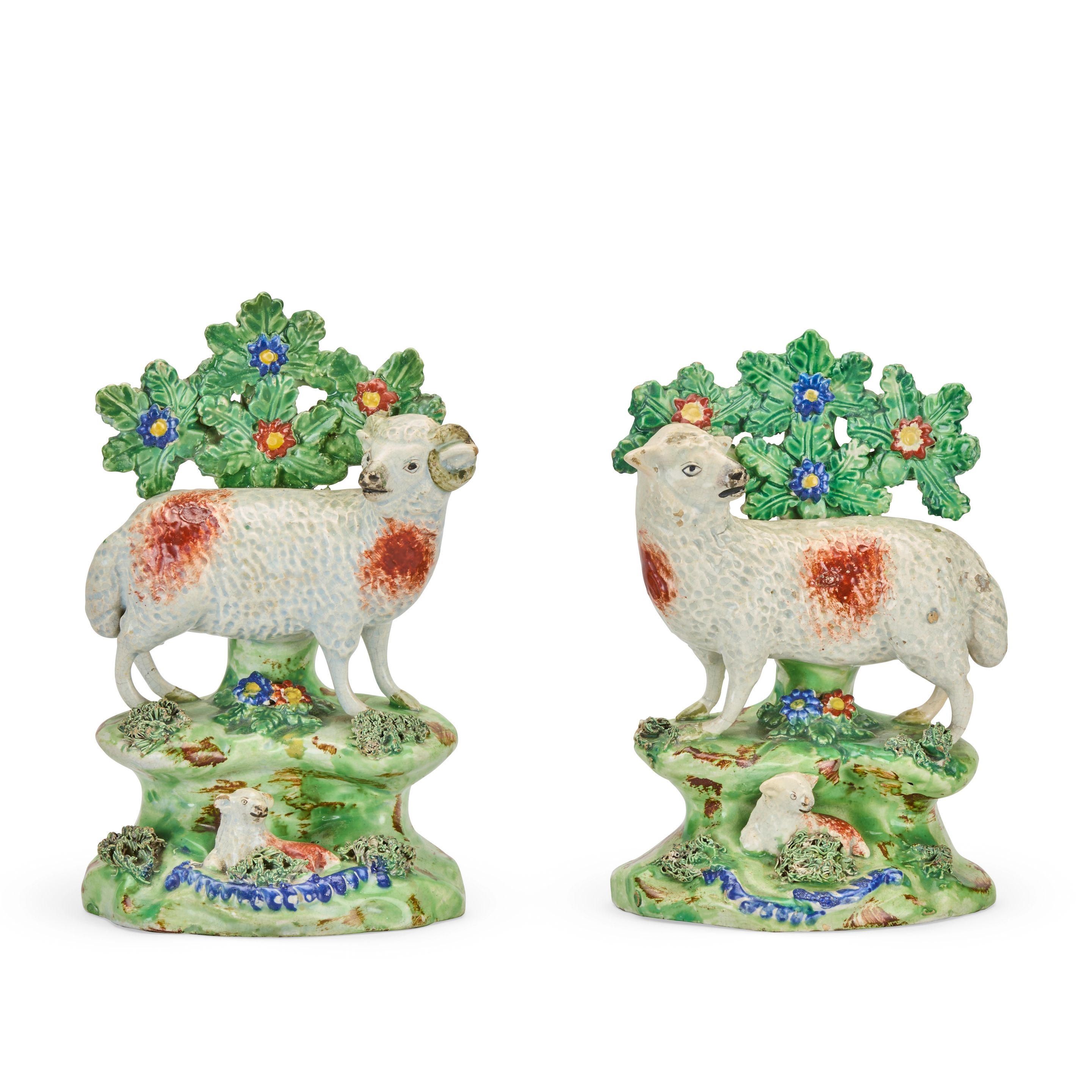 John Walton | A pair of early 19th century Staffordshire pearlware ...