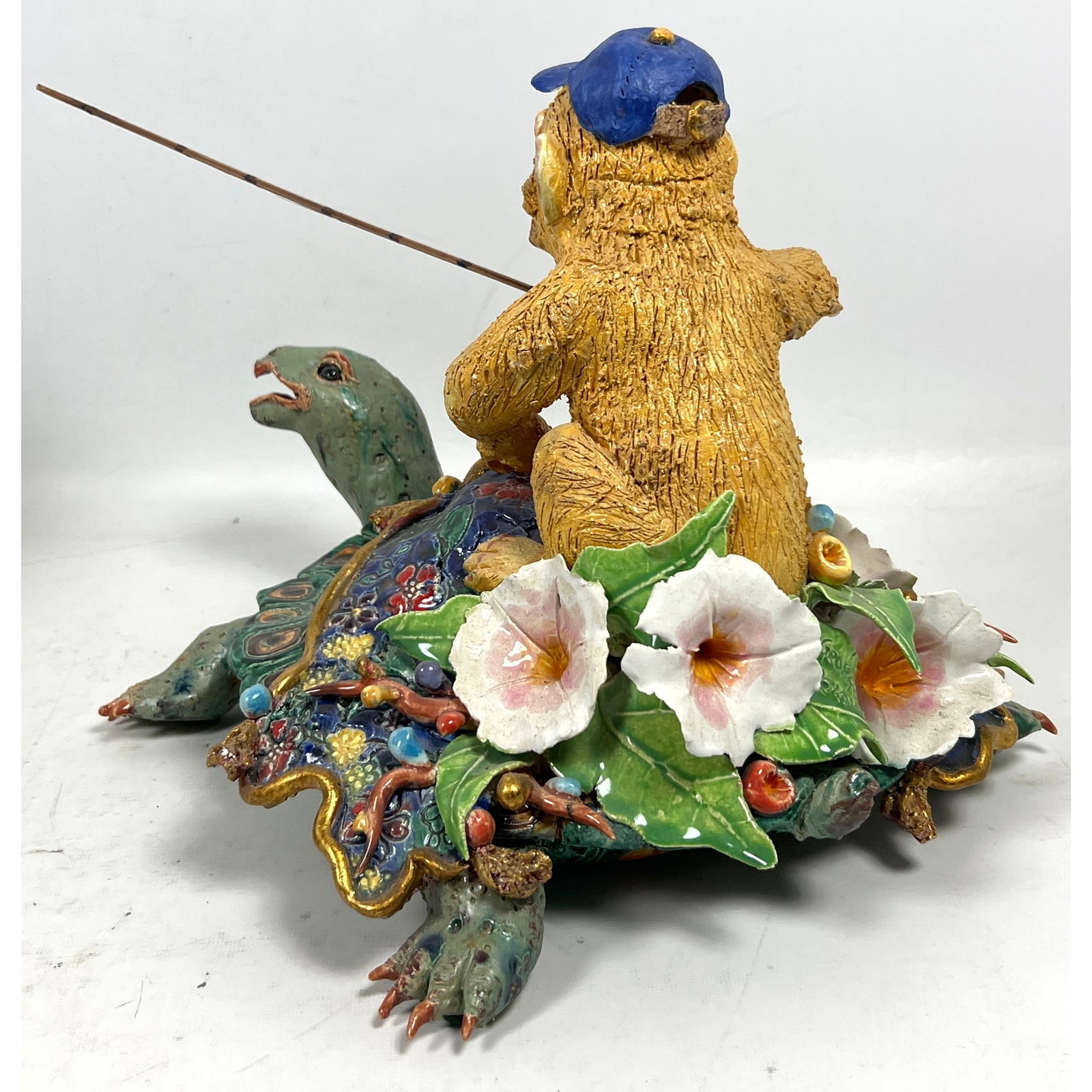 George ALEXANDER | Whimsical Monkey Riding a Turtle Sculpture | MutualArt