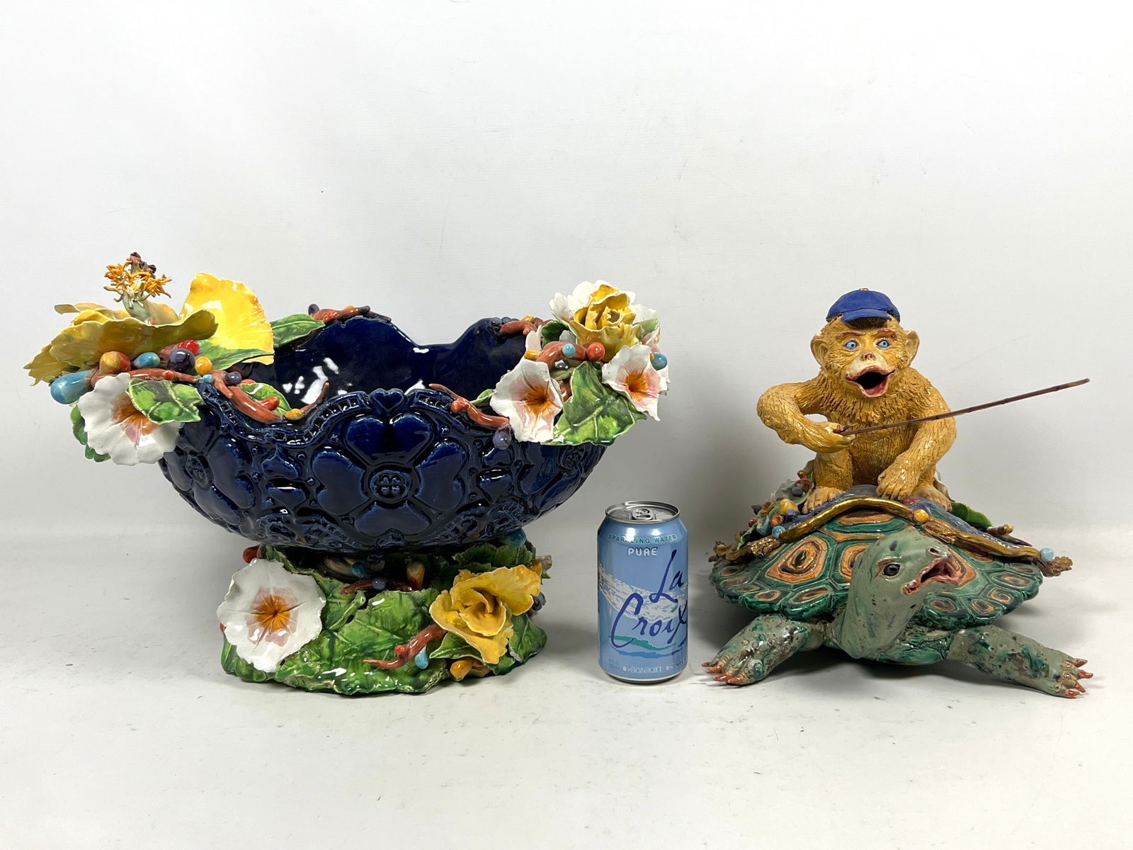 George ALEXANDER | Whimsical Monkey Riding a Turtle Sculpture | MutualArt