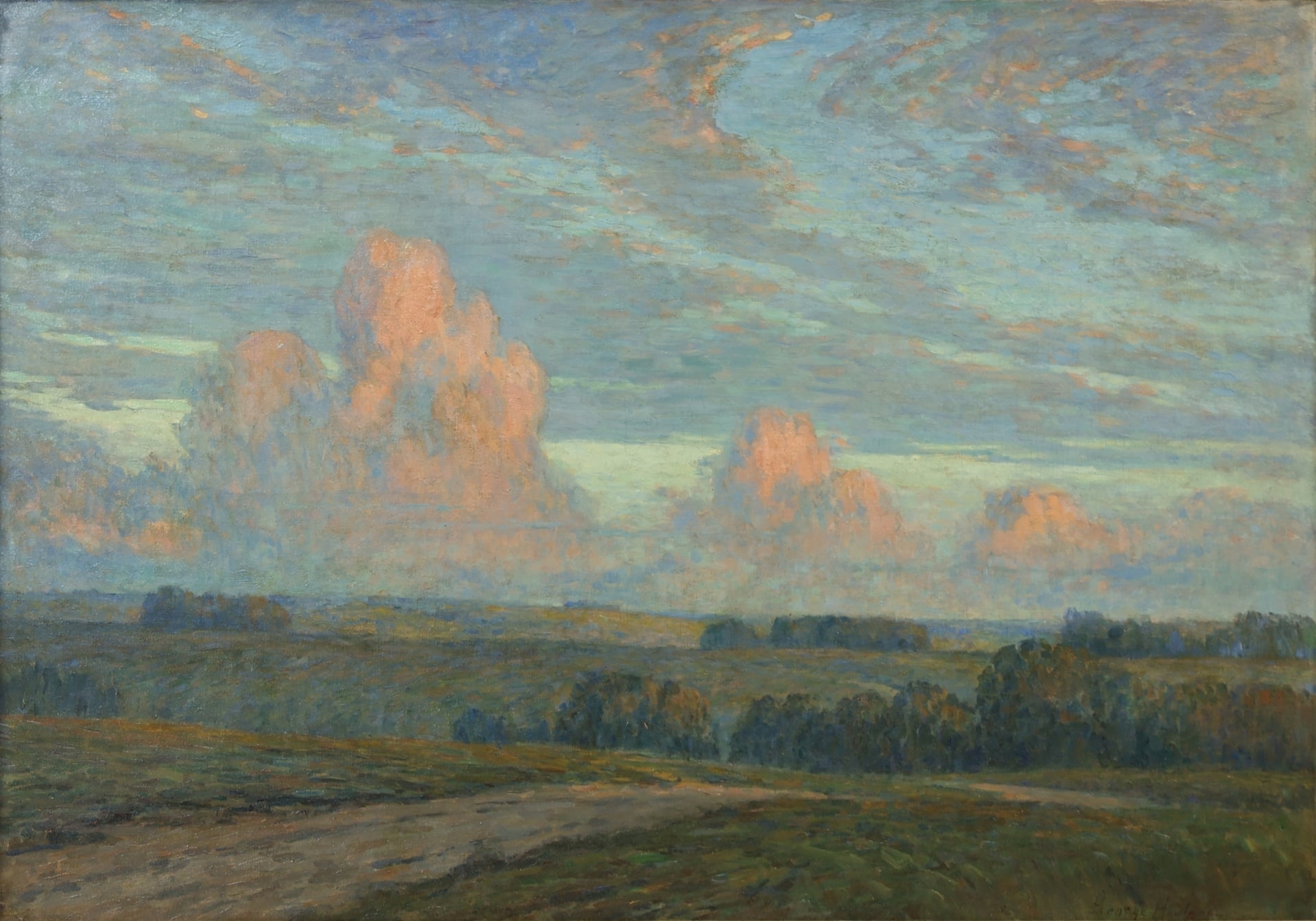 George Howland | Landscape with Pink Clouds | MutualArt