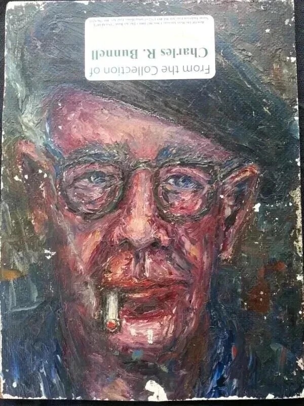 Charles Ragland Bunnell | 2 Oil Paintings Vincent Van Gogh Style Man ...