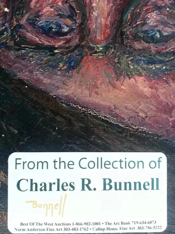 Charles Ragland Bunnell | 2 Oil Paintings Vincent Van Gogh Style Man ...