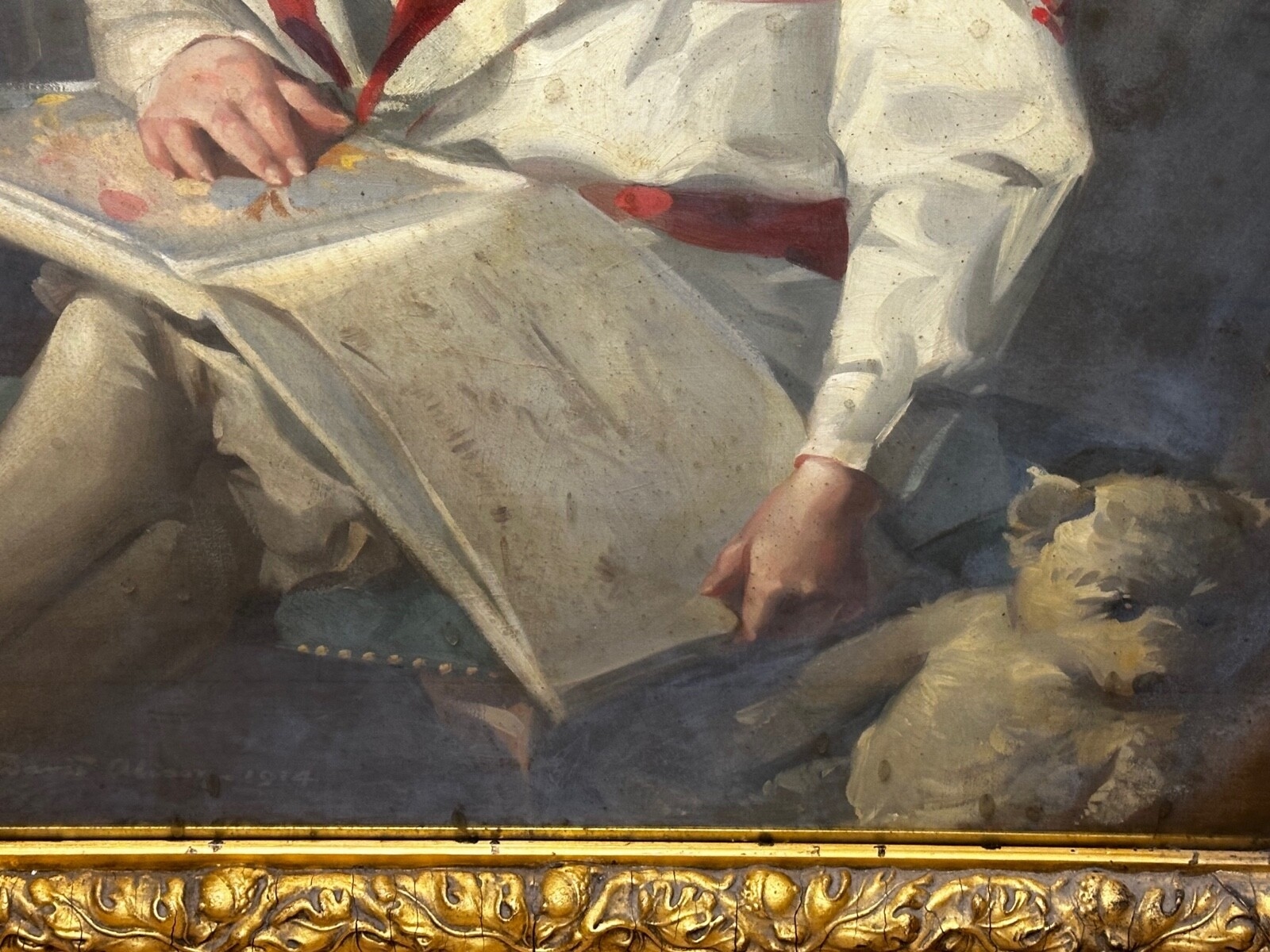 David Alison | Portrait of a Girl Reading (1914) | MutualArt