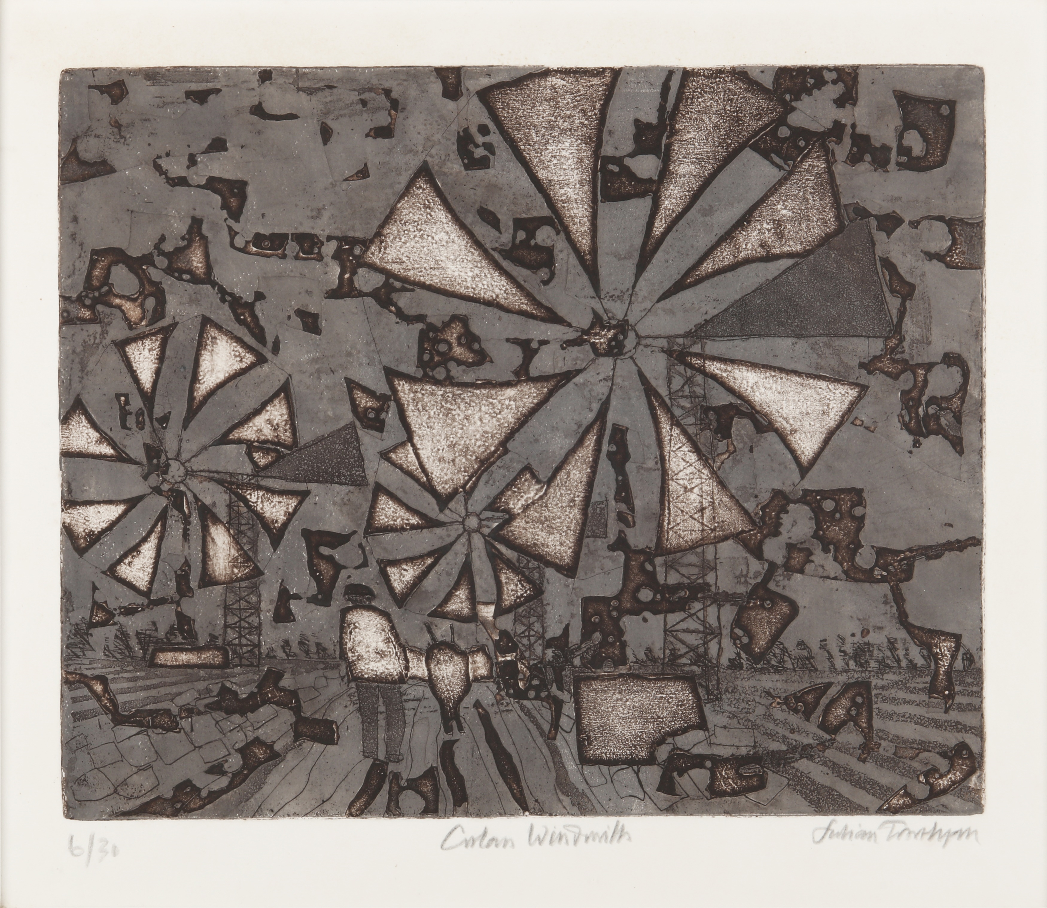 Julian Trevelyan | Cretan Windmills (1964) | MutualArt