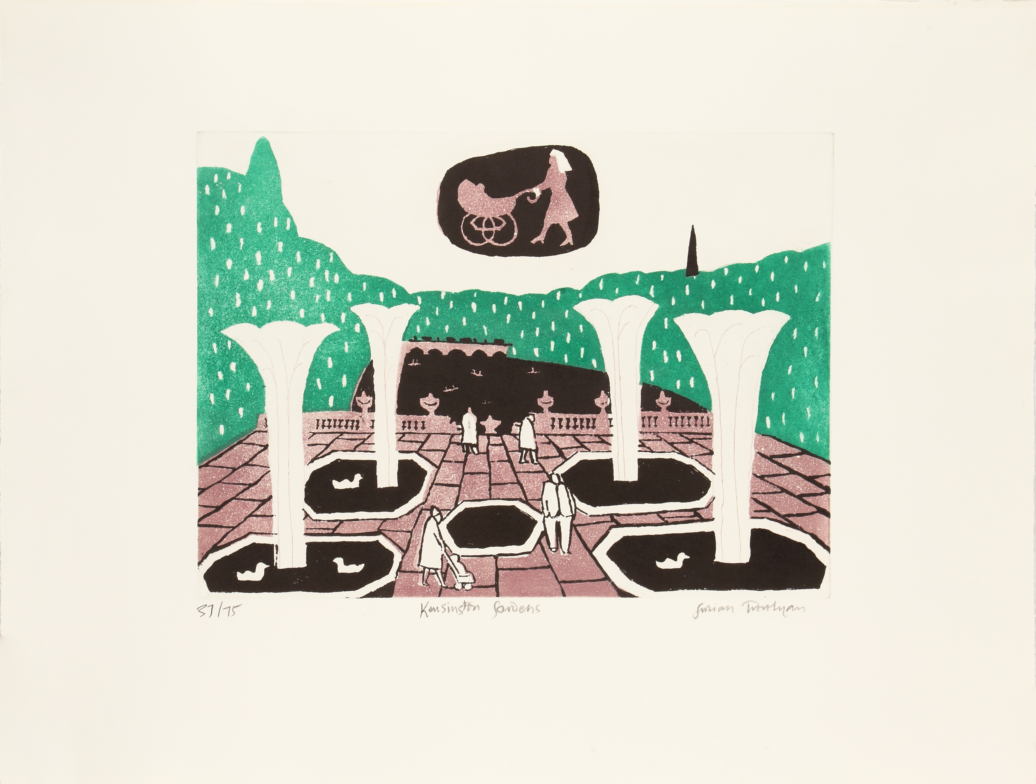 Julian Trevelyan | Kensington Gardens (1969) | MutualArt