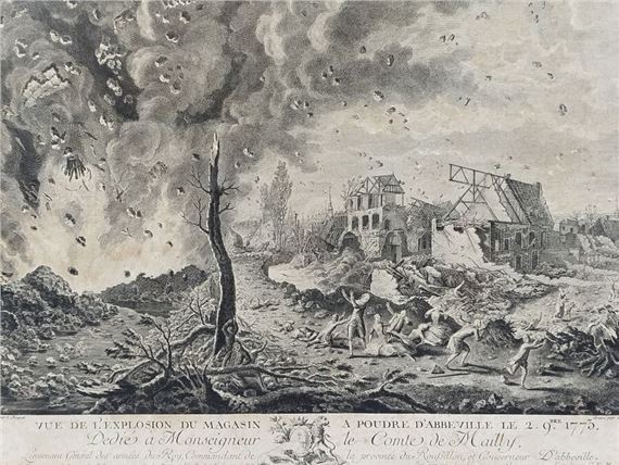 Charles François Adrien Macret | View of the explosion of the Abbeville ...