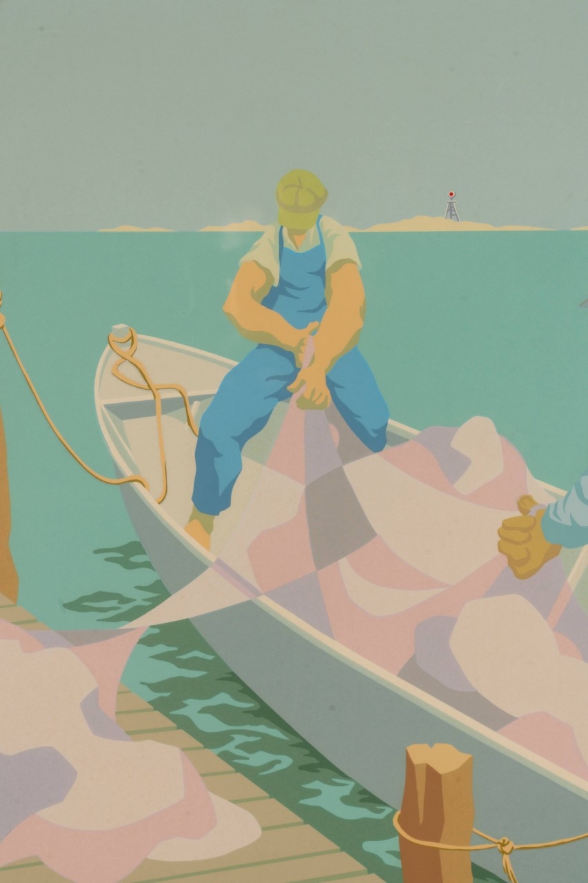 Claude Howell | Loading Nets, Ocracoke (1986) | MutualArt