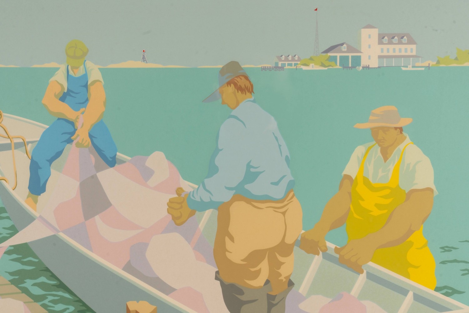 Claude Howell | Loading Nets, Ocracoke (1986) | MutualArt