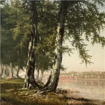 Installation view of Walter Launt Palmer exhibition at Taylor | Graham, New York.