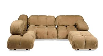 Camaleonda sofa in glossy brown velvet