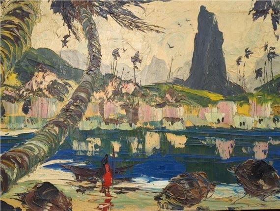 Paul Blaine Henrie | Signed Paul Blaine Henri oil on canvas (mid