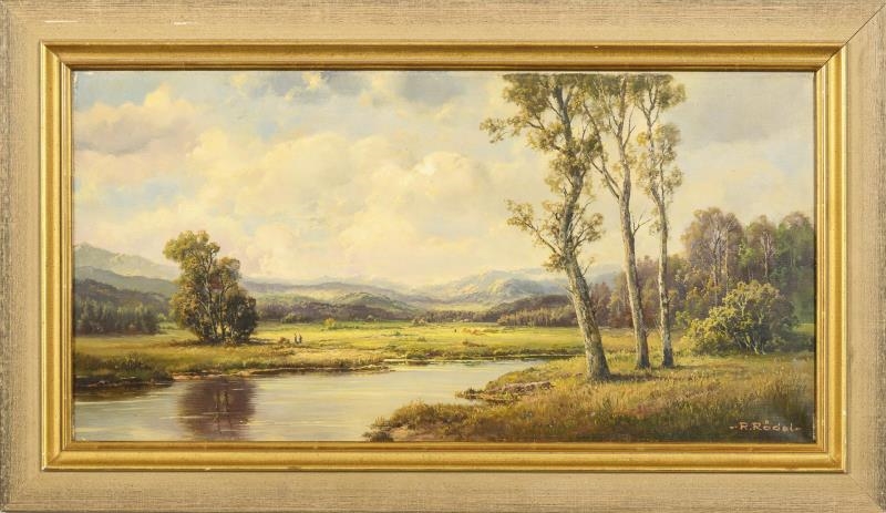 Rudolf Rödel | Sunny foothills landscape | MutualArt