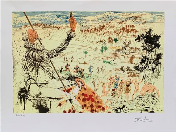 DON QUIXOTE LA MANCHA Facsimile Signed Limited Edition Giclee - Salvador Dalí