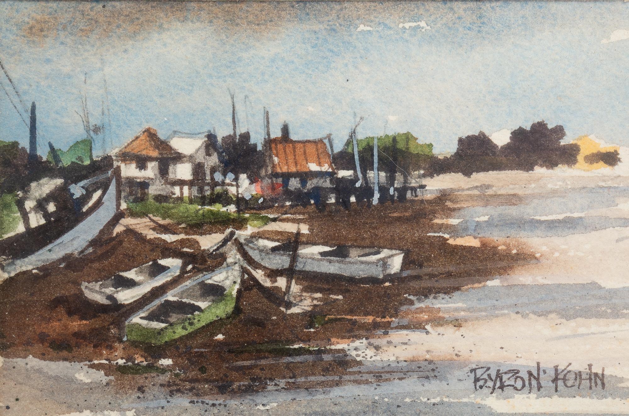Byron Kohn | TWO DIMINUTIVE BYRON KOHN WATERCOLORS | MutualArt