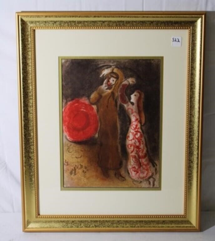Marc Chagall | Meeting of Ruth and Boaz (1960) | MutualArt