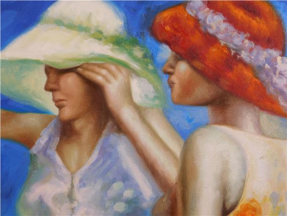 Claude Monet | Three Ladies on a Beach (20th Century) | MutualArt
