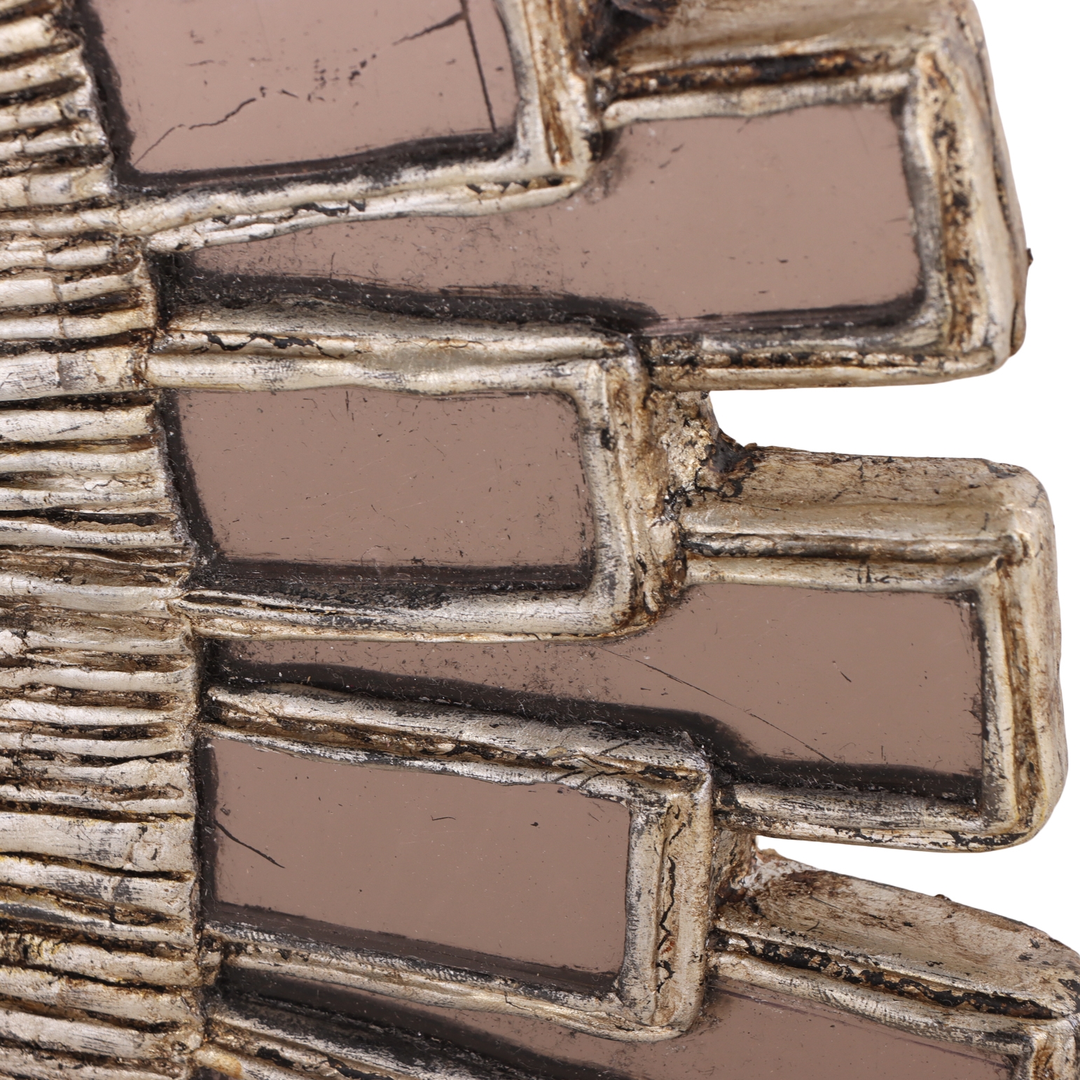 Line Vautrin | Silvered gesso and silvered glass mirror in the manner ...