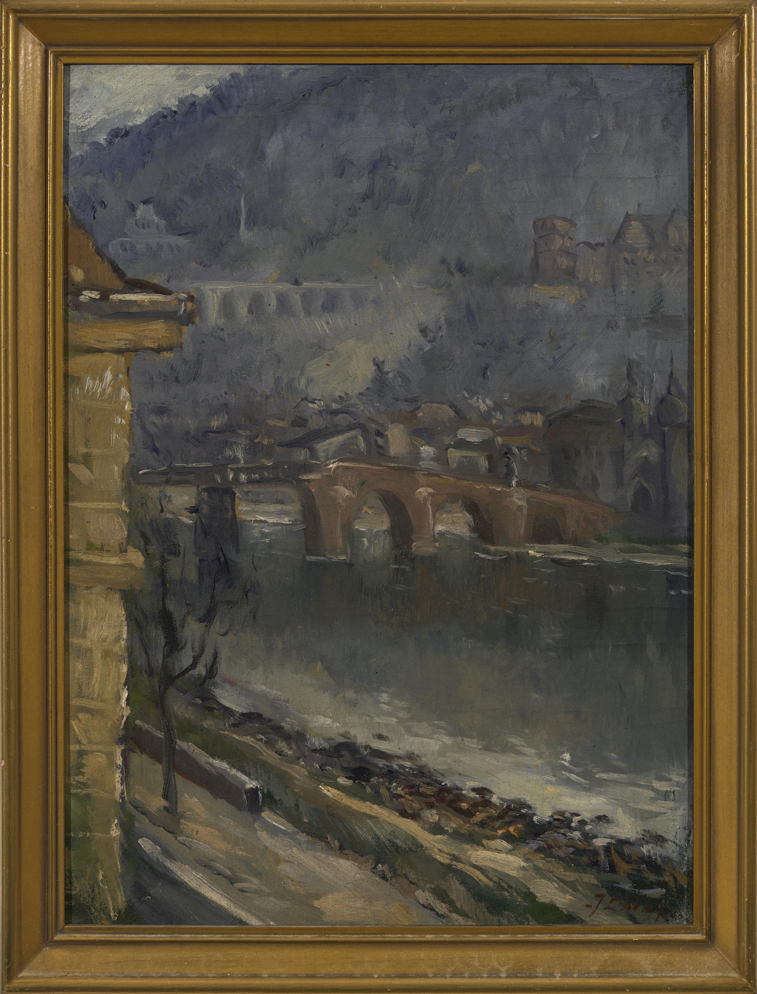 Jānis Gailis | View Over Neckar River Heidelberg, 1946 (1946) | MutualArt
