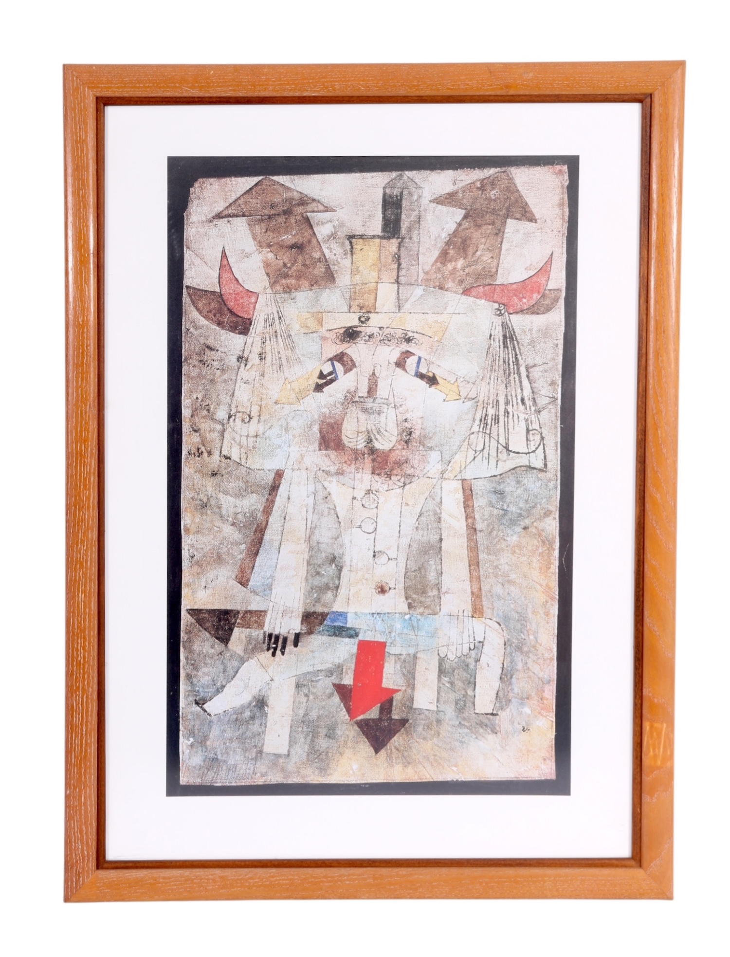 A painting of a man with horns and horns on his head.