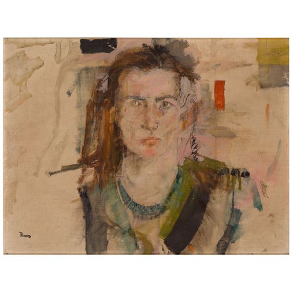 Larry Rivers | Portrait of Brigitte Mernahan (1956) | MutualArt