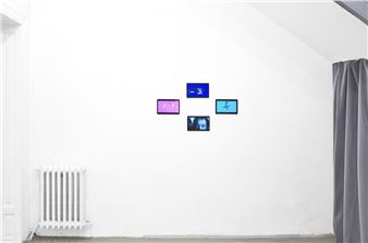 Installation view of Geta Brătescu exhibition at Ivan Gallery.