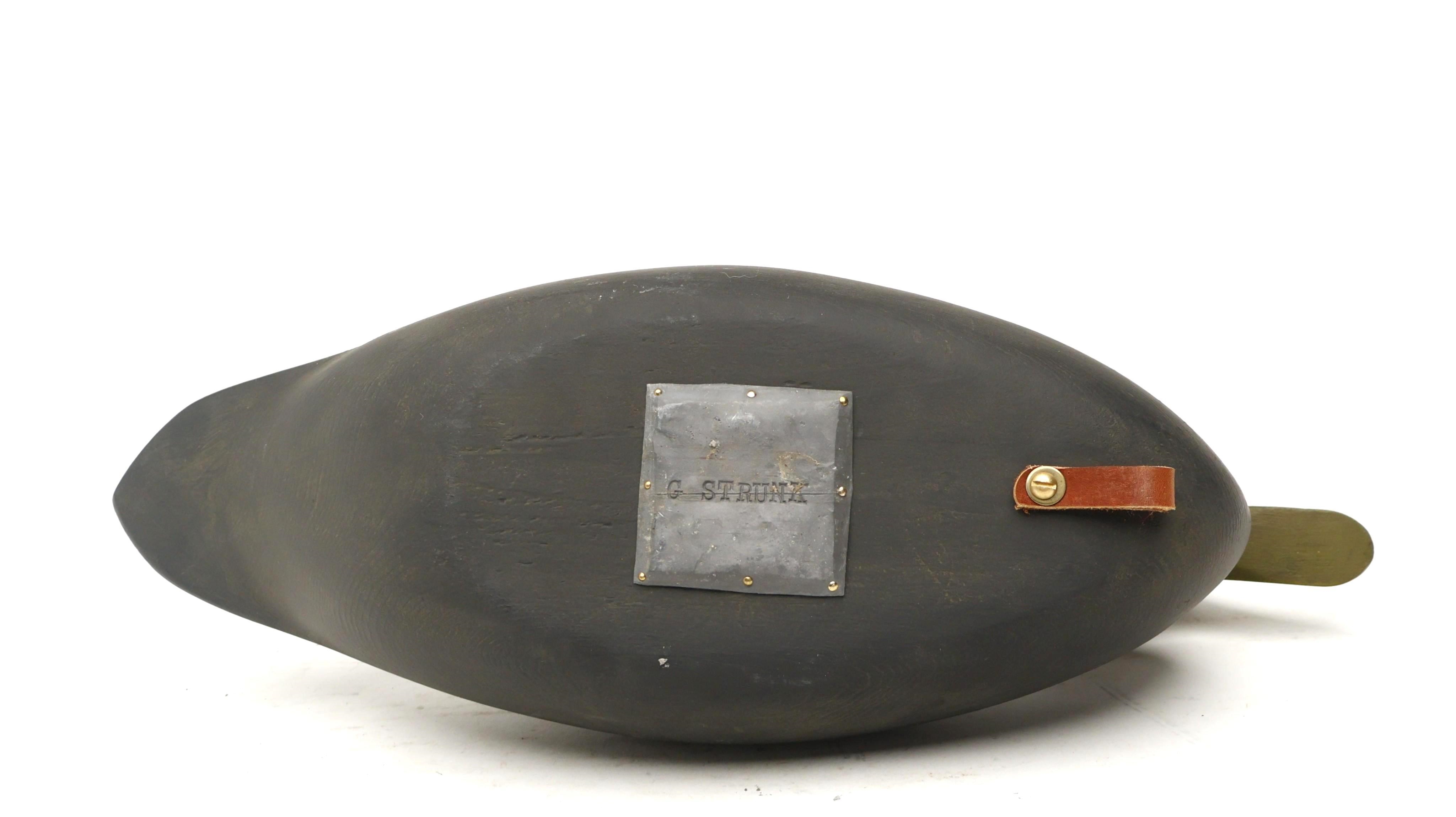 George Strunk | Hollow black duck with glass eyes | MutualArt