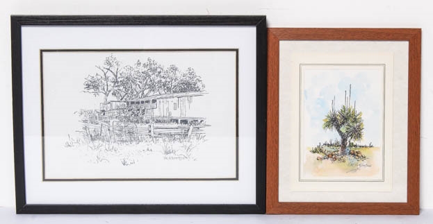 Val Fitzpatrick | Coulston Wool Shed Gunnedah, landscape with tree ...