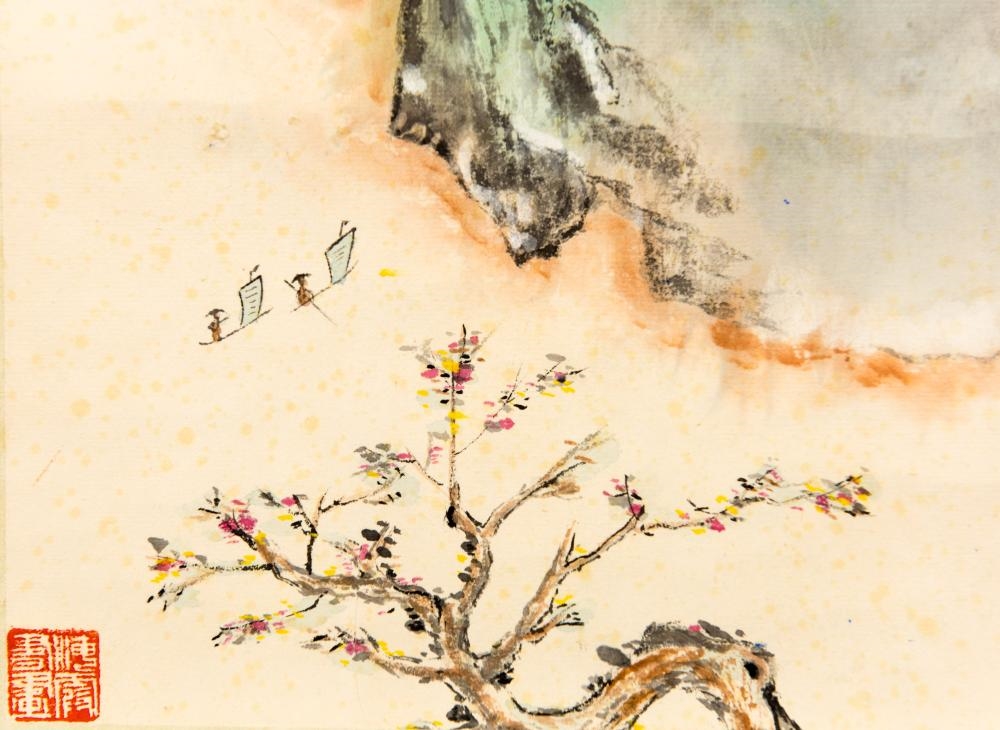 He Haixia | Chinese painting scroll of splash ink landscape | MutualArt