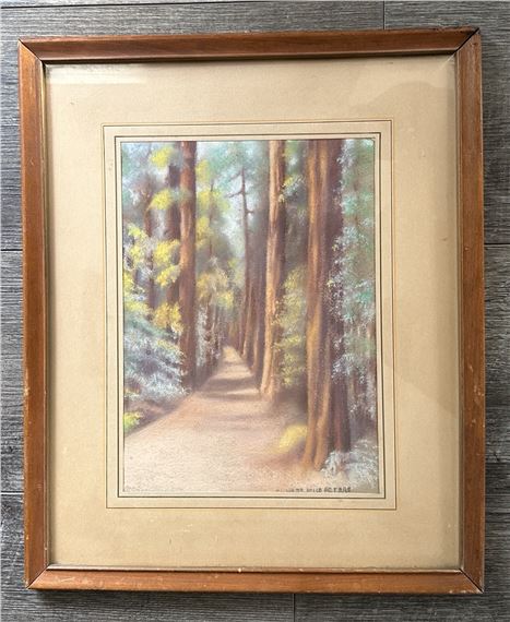 Charles Rollo Peters | California Redwoods Pastel Painting (1862 ...