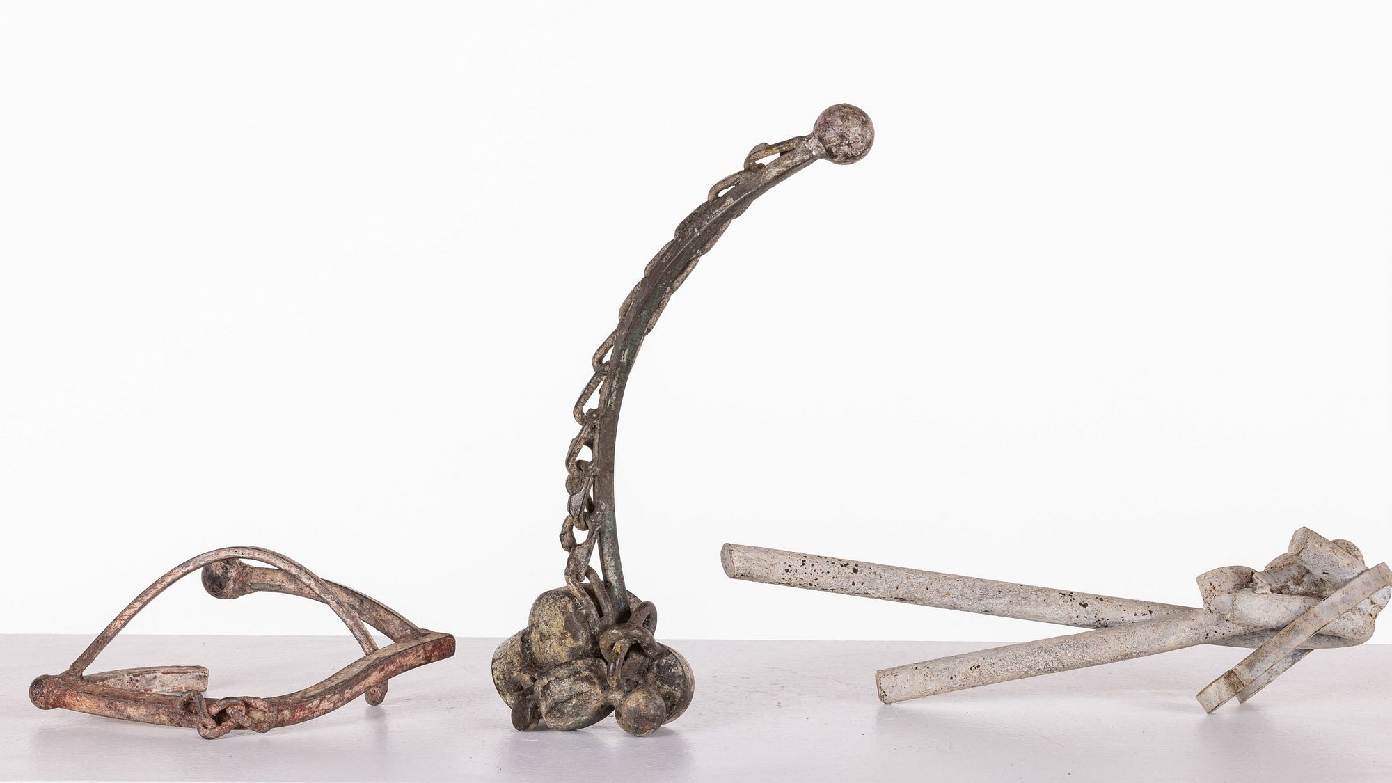 Lee Tribe | 3 Painted Metal and Found Object Sculptures | MutualArt