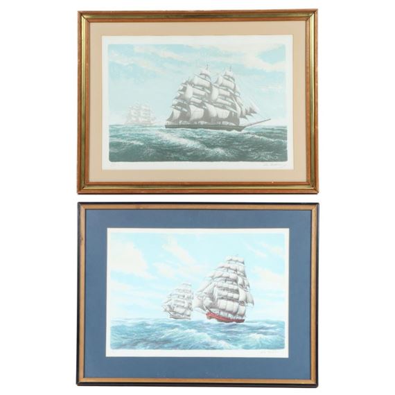 Alex Packham | Pair Alex Packham limited edition vintage clipper ship ...