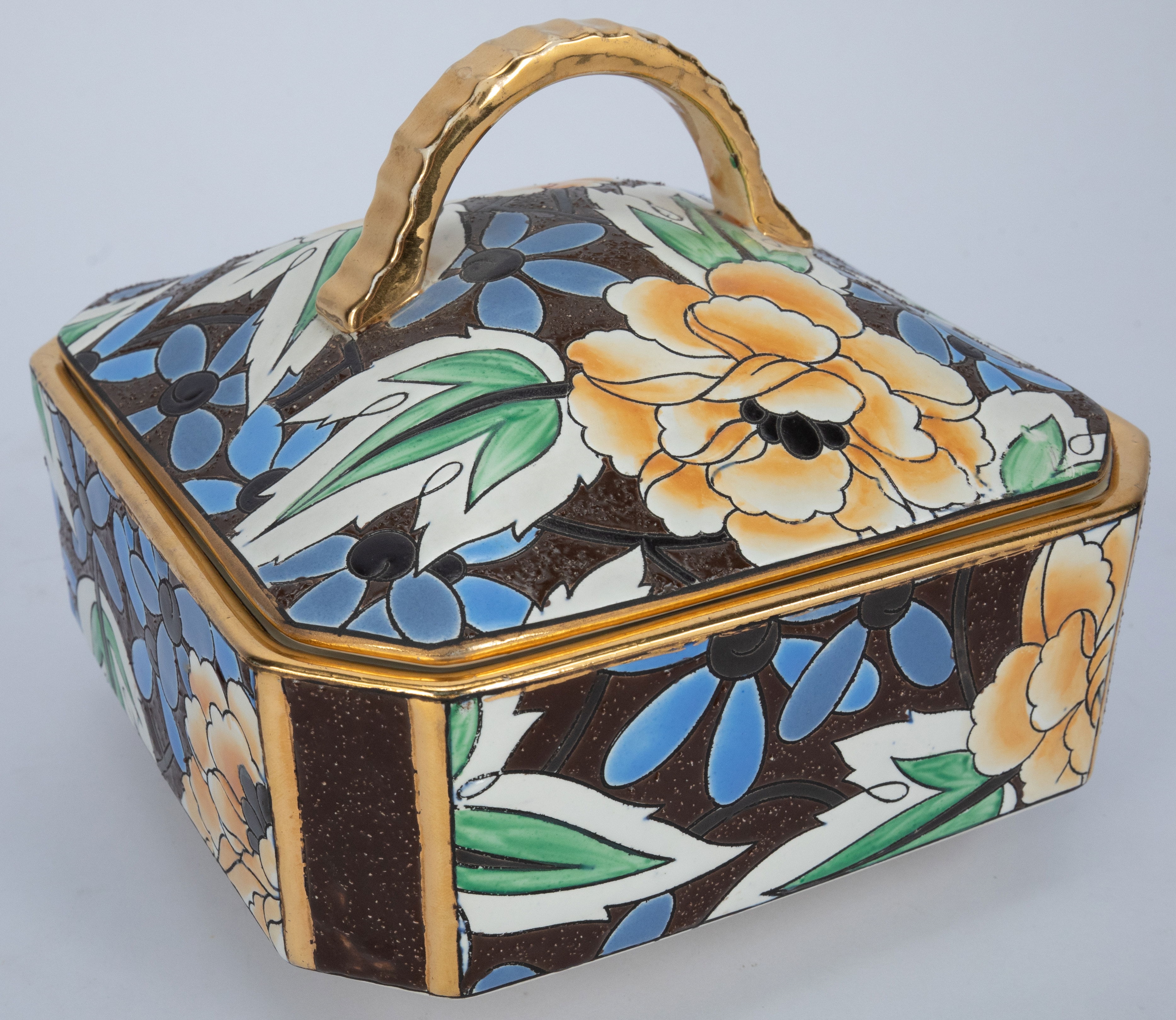 Raymond Chevallier | Boch Keramis art deco lidded box | MutualArt