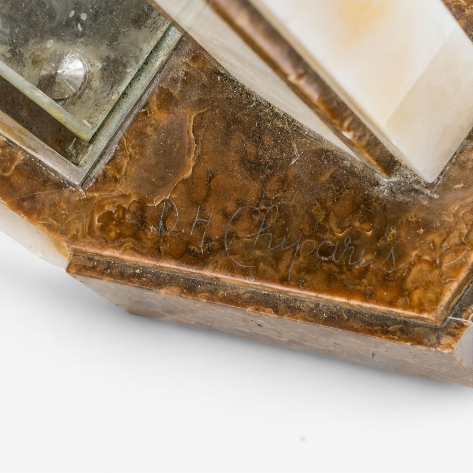Demétre H. Chiparus | Art Deco Onyx and pink marble clock with a bronze ...