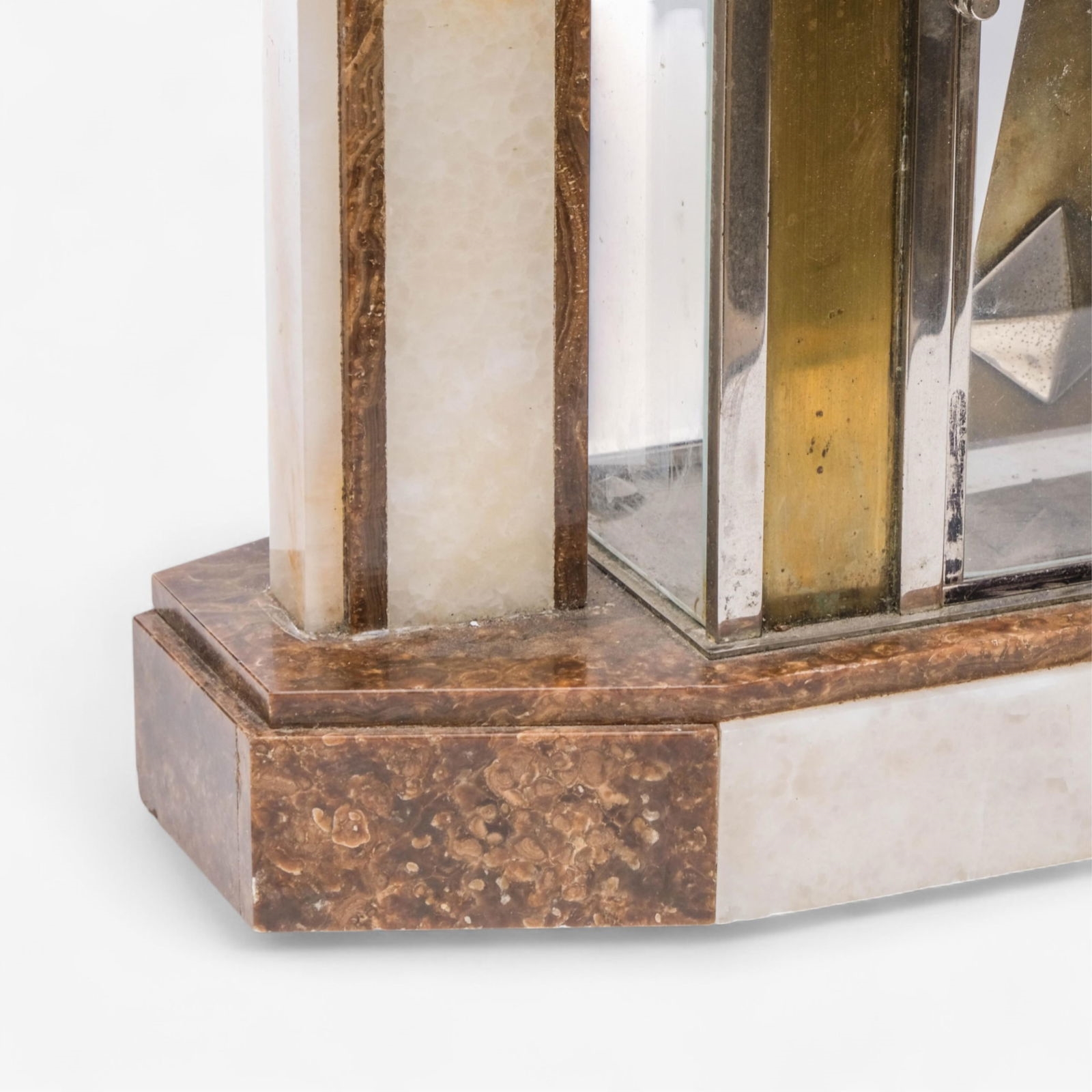 Demétre H. Chiparus | Art Deco Onyx and pink marble clock with a bronze ...