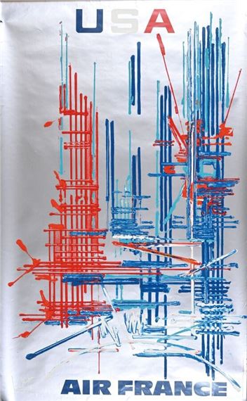 Georges Mathieu | Four color posters for AIR FRANCE | MutualArt