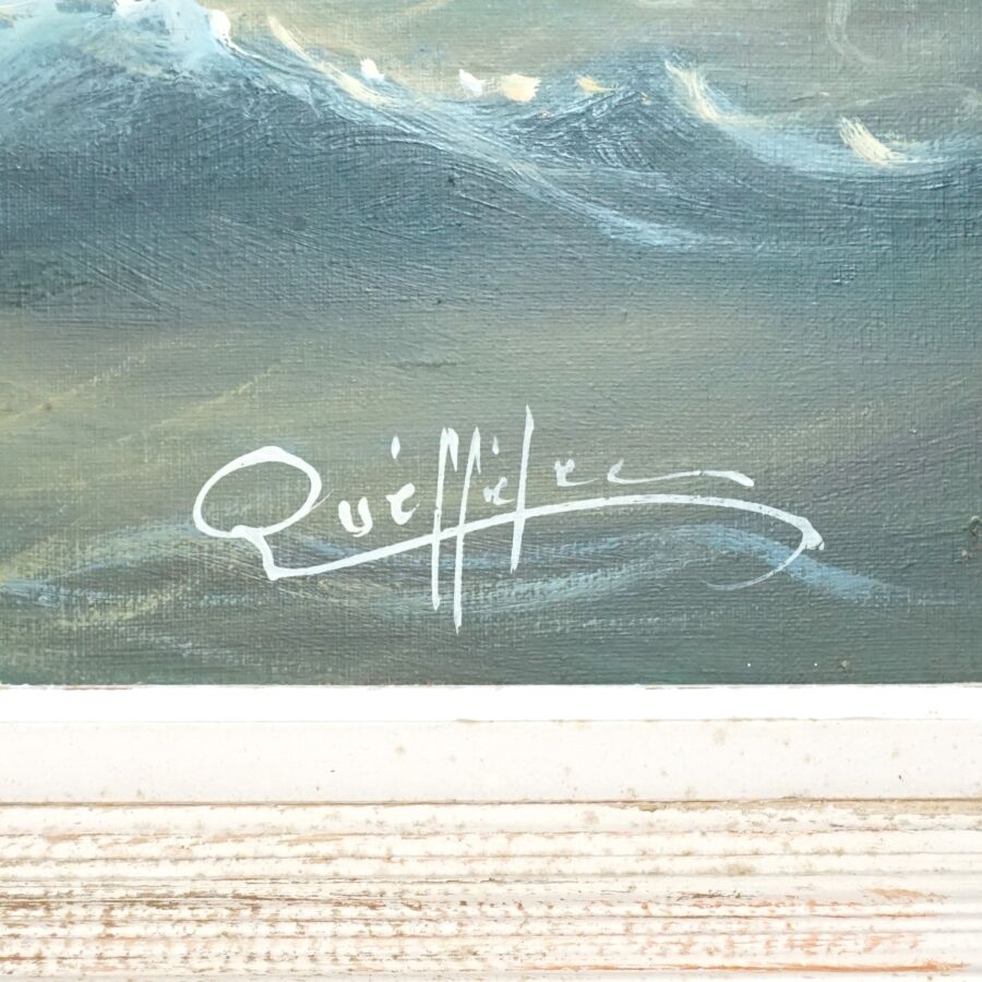 Yvan Queffelec | Bateau de pêche sur une mer formée | MutualArt