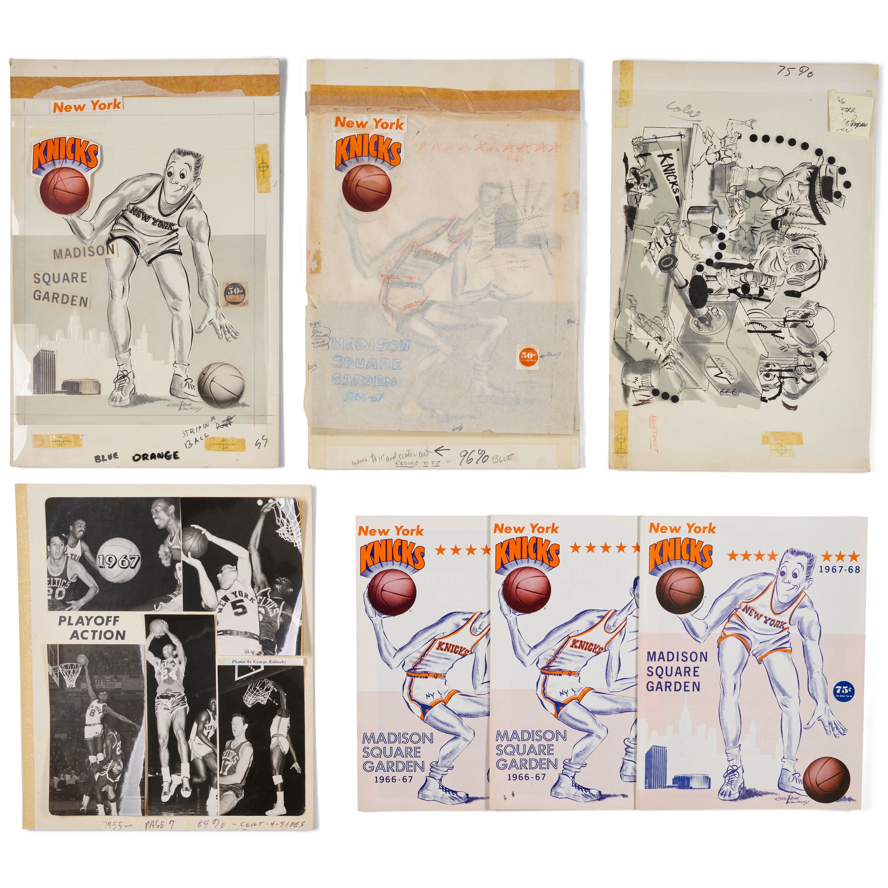 George Kalinsky | A Group of Original Artwork For Knickerbockers ...