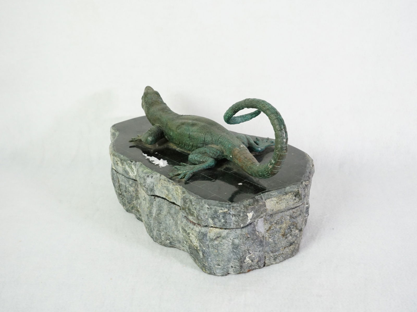 Maitland-Smith | Maitland Smith Tessellated Stone Box With Bronze ...