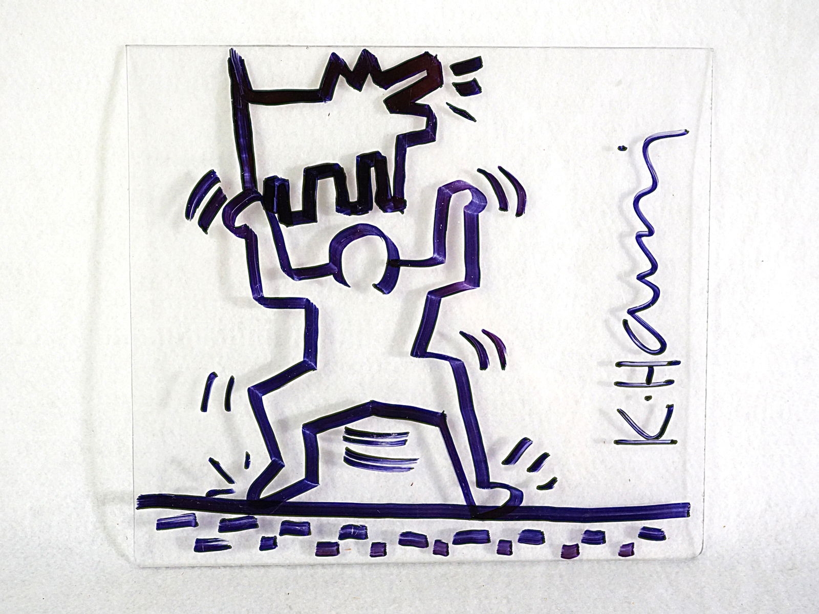 Keith Haring | Barking Dog and Dancer | MutualArt