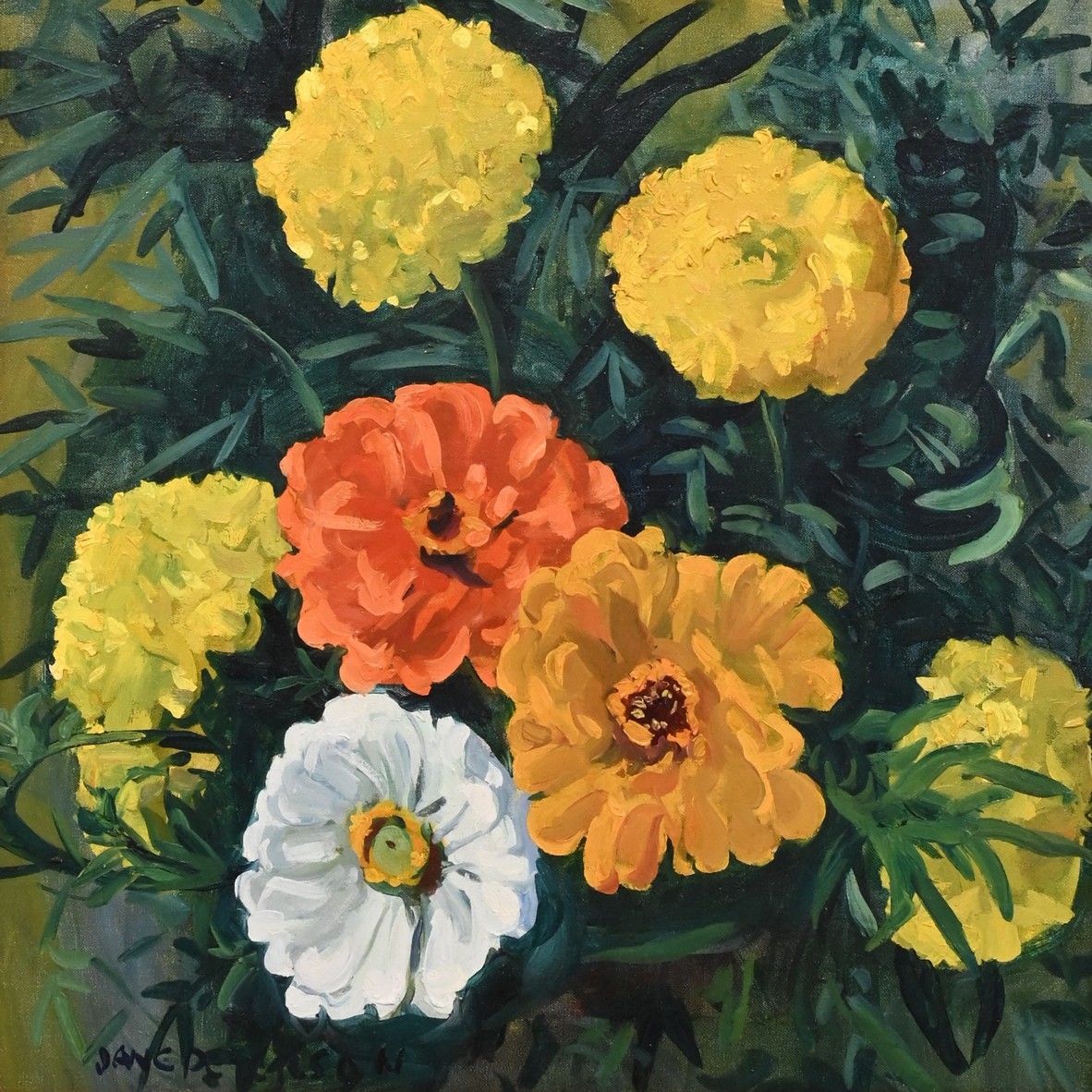 Jane Peterson | Zinnias | MutualArt