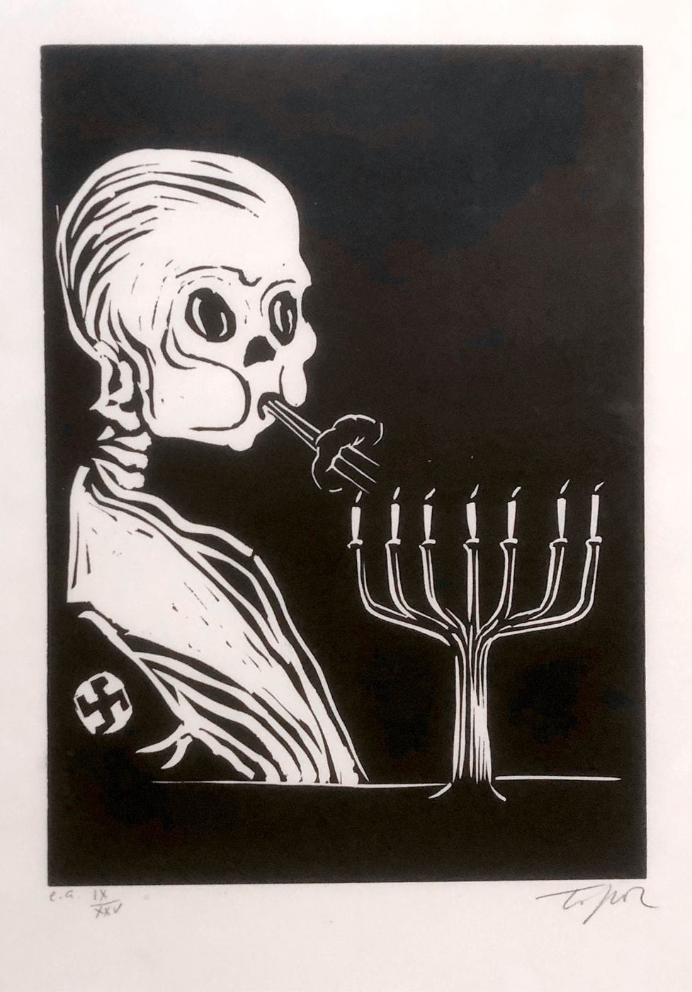 Roland Topor | Pogromnacht [Pogrom Evening (1988) | MutualArt