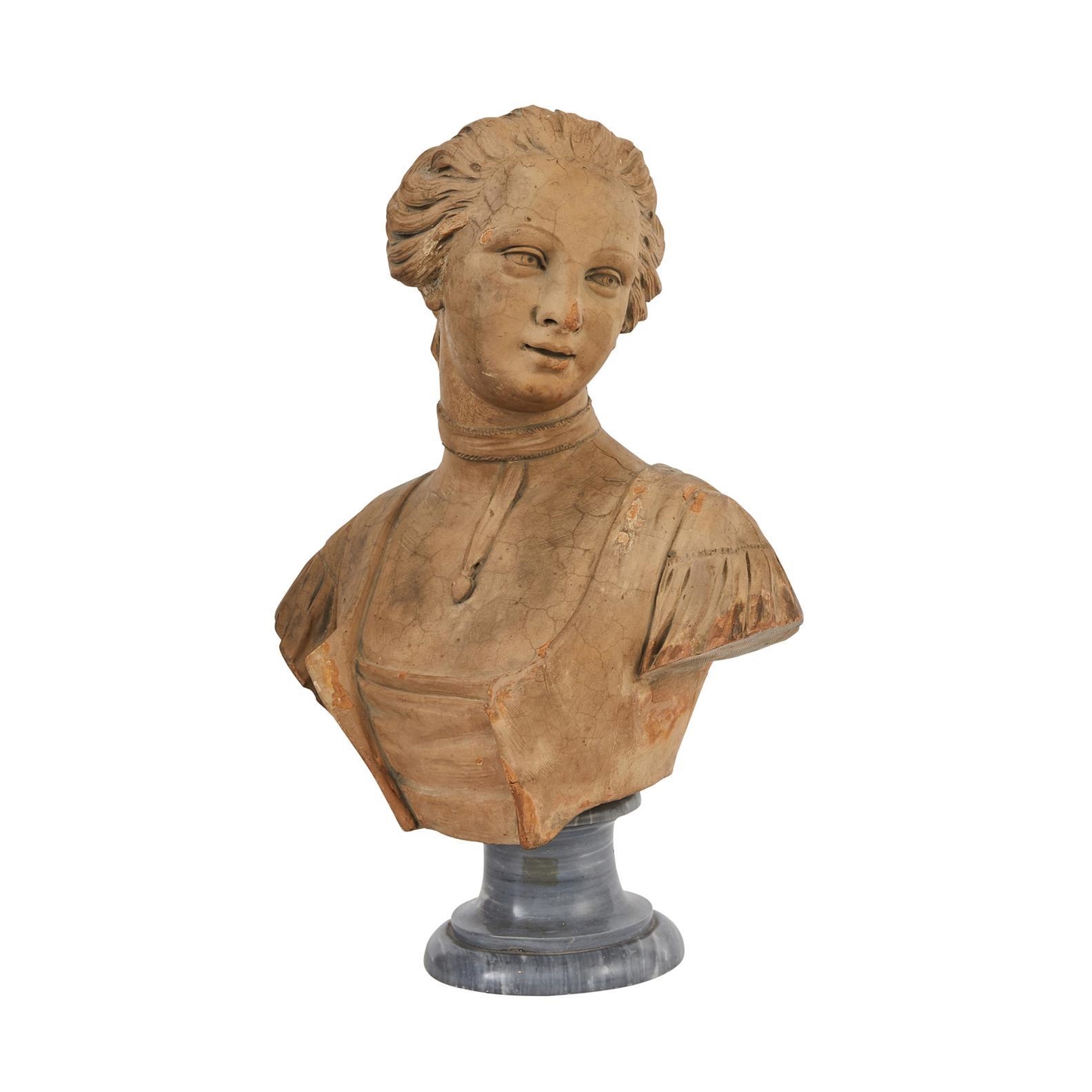 French School | AN 18TH CENTURY FRENCH TERRACOTTA BUST OF A WOMAN (18th ...