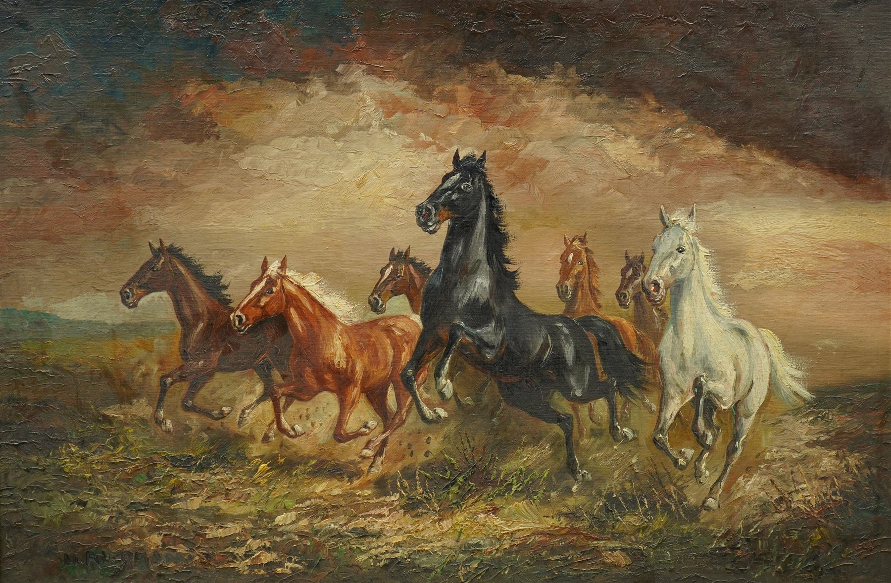 Hans Riedmann | Horses Cantering | MutualArt