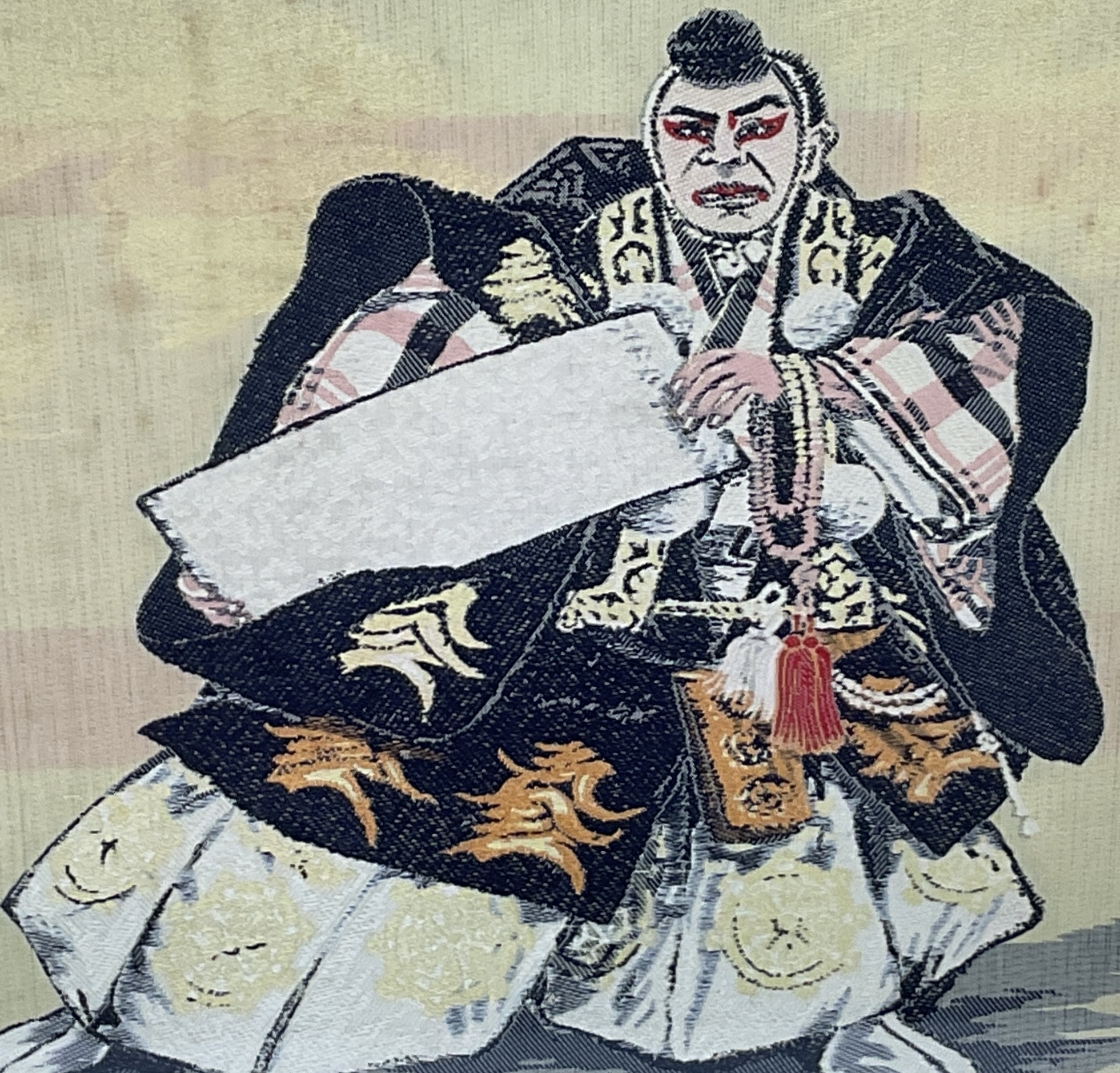 Japanese School | Framed Japanese Warrior Woodblock Style Print | MutualArt