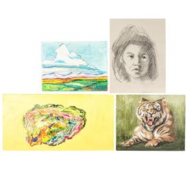 Hackman Gene | A Large Group of Partially Completed Paintings and ...