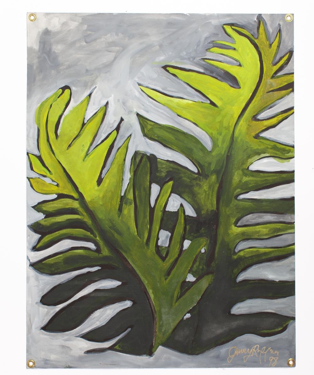 Ginny Ruffner | Pair Gouache Paintings of Ferns (1998) | MutualArt