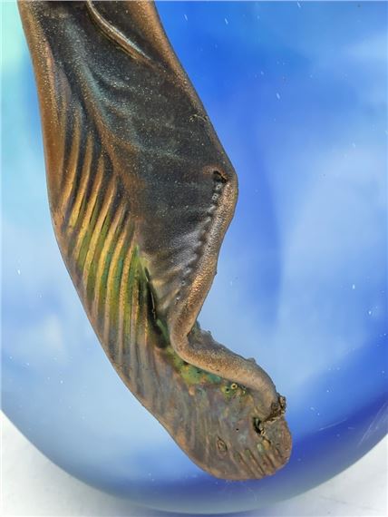 Filip Ravert | Romanian Hand-Blown Art Glass Vase with Copper