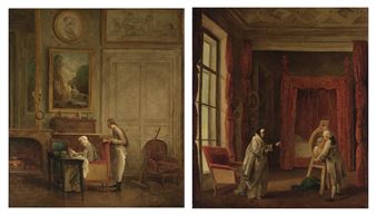 Un Artiste présente un portrait à Madame Geoffrin ; Le Déjeuner de Madame Geoffrin